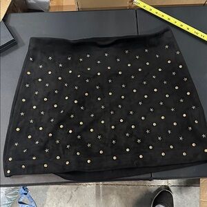 Pink Lily Classic Studded Black Mini Skirt size 3x